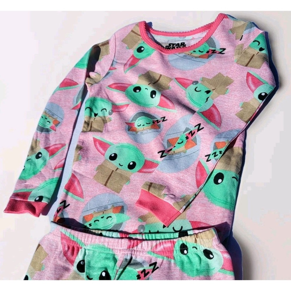 Grogu Baby Yoda‎ 2pcs Pajama Set Size 6 Girls Pink Star Wars The Mandalorian